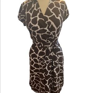 INC Giraffe print dress - above knee - wrap
